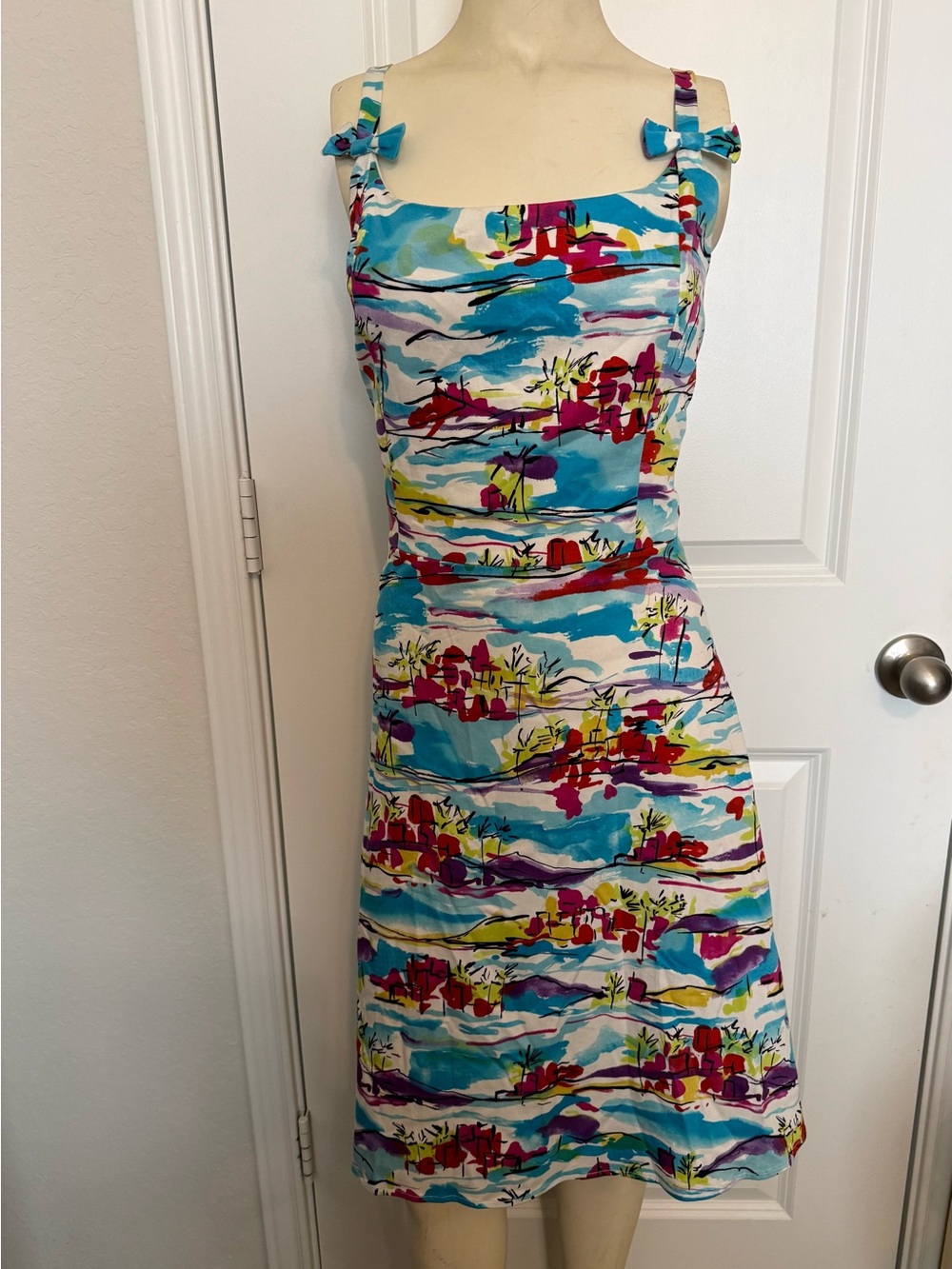 K & Company Hawaiian Inspired Tropical Print Cotton Sundress